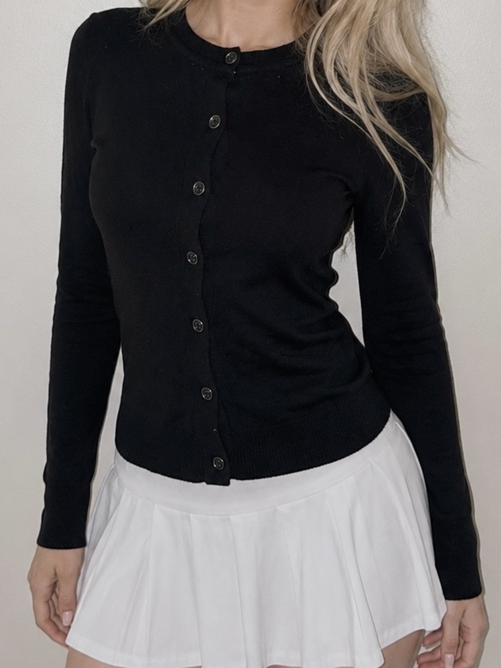 Office Official Nicole Miller Button-Up Sparkly Cardigan